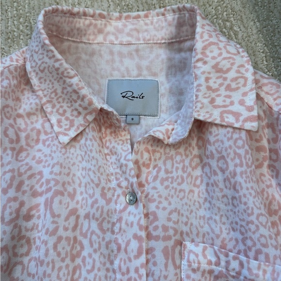 Rails Ellis Shirt Rose Cheetah size S - Picture 9 of 10